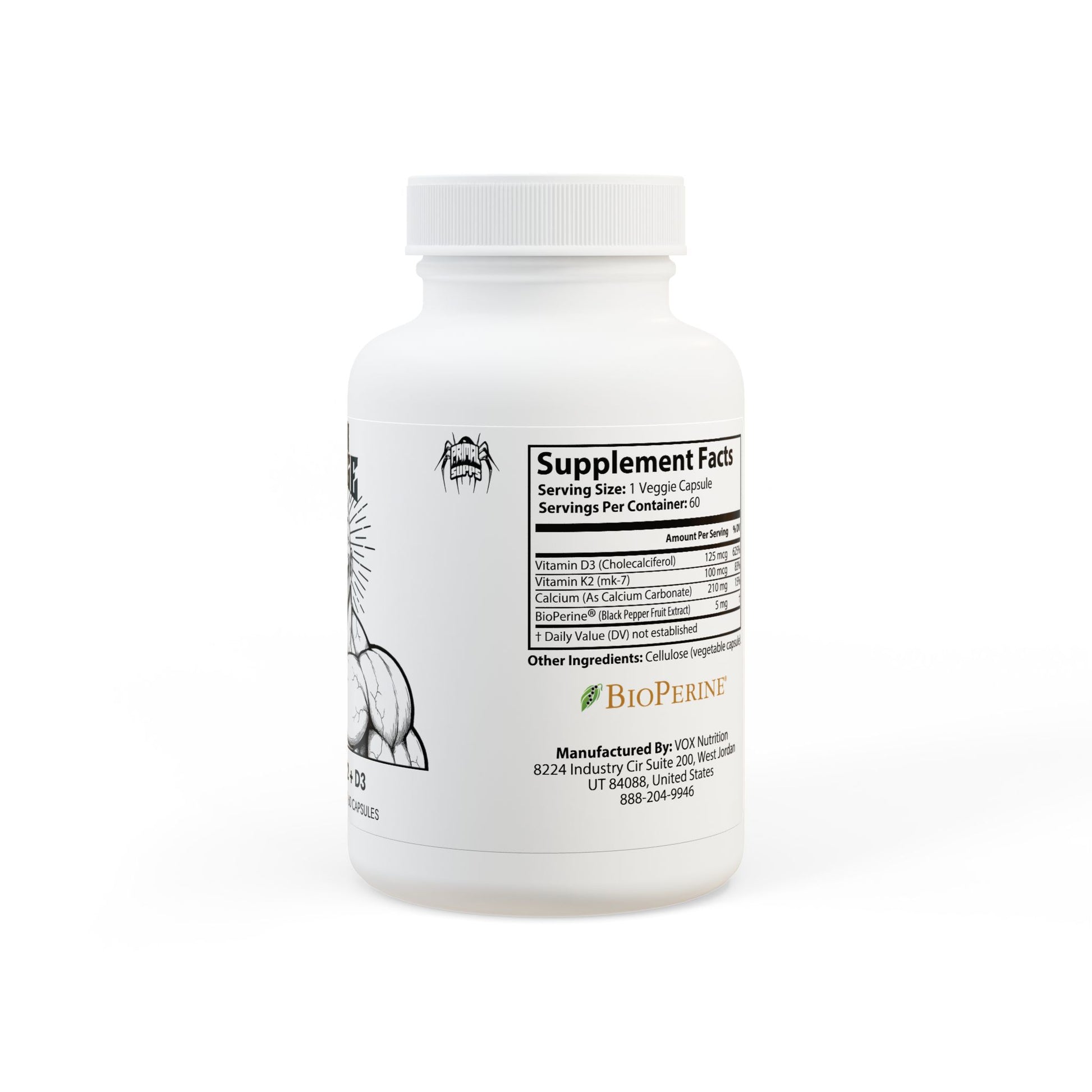 Vitamin K2 + D3 Supplement, Right Side