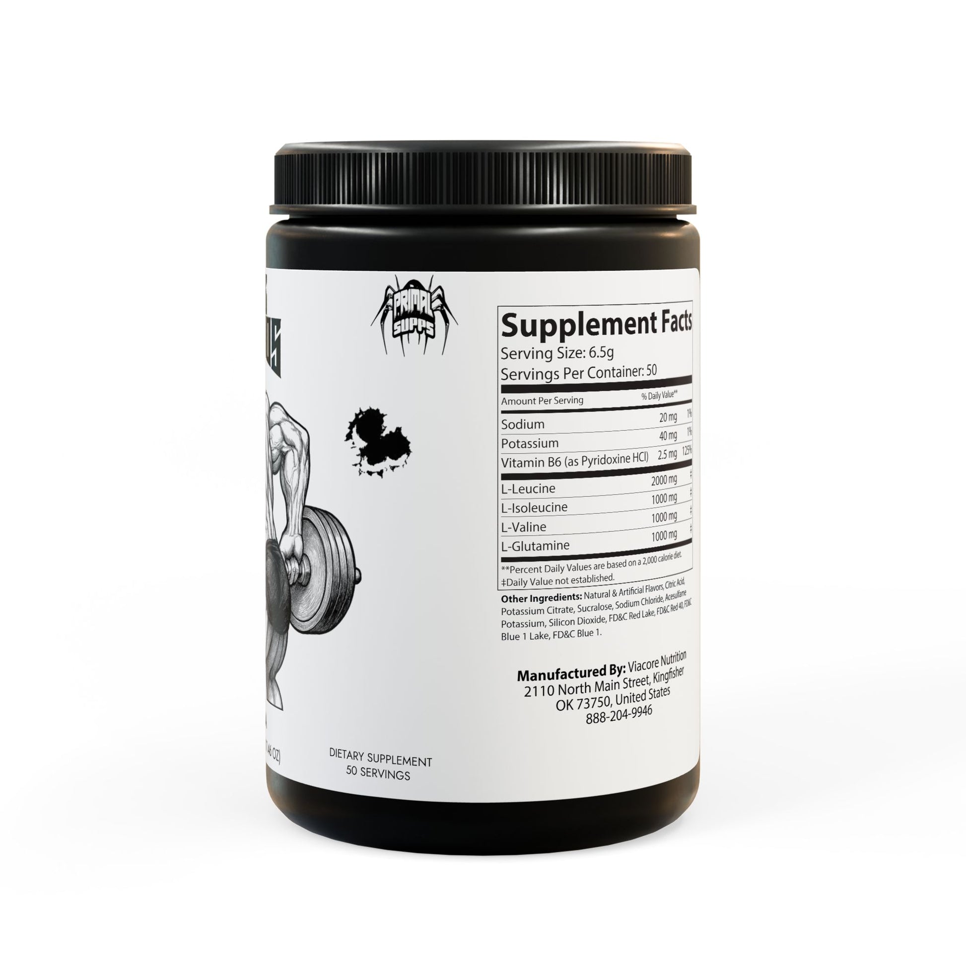 Pure Aminos BCAA Supplement, Right Side