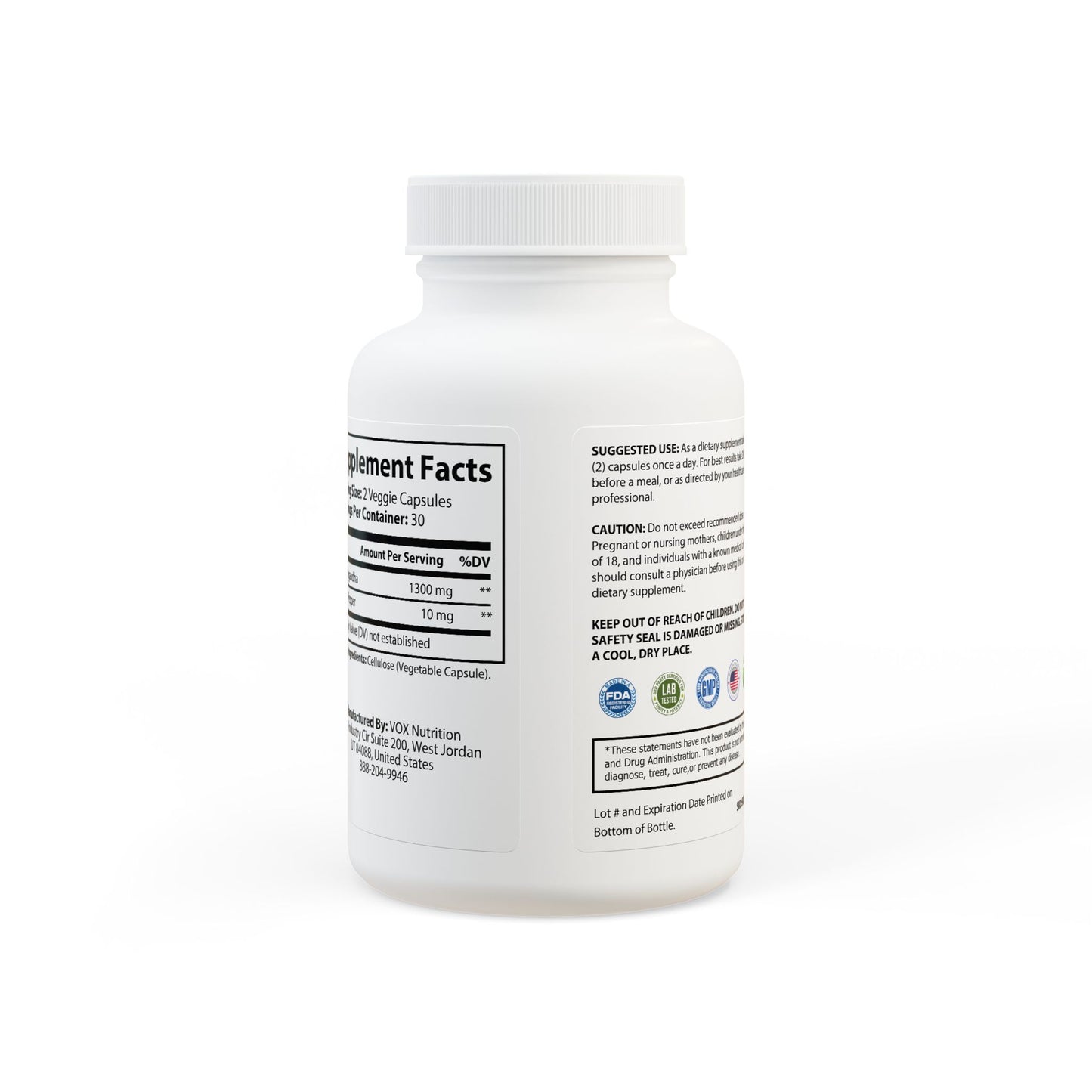 Black Root, Ashwagandha and Black Pepper Supplement