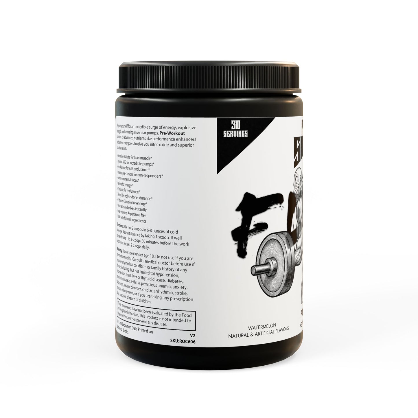 High-Performance Pre-Workout Supplement, Left Side