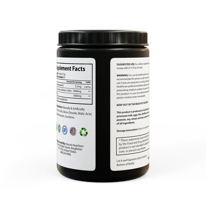 BCAA Supplement, Back Side